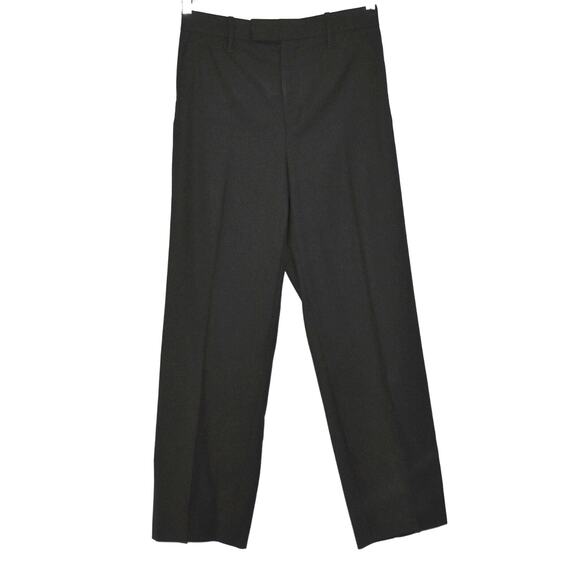 B2 Auth GUCCI Black Wool Faux Slash Pocket Straight Dress Pants Size 40 US 4/6 - Picture 1 of 8